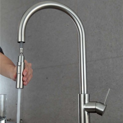 Stainless Steel Fashion Pull Out Sprayer Kitchen Taps Sink Faucet Kitchen Faucet