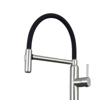 Stainless Steel Rain Shower Kitchen Faucet With Flexible Hose For Kitchen Sink