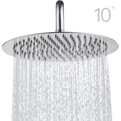 Super thin 10 inch  304 stainless steel round rainfall shower head